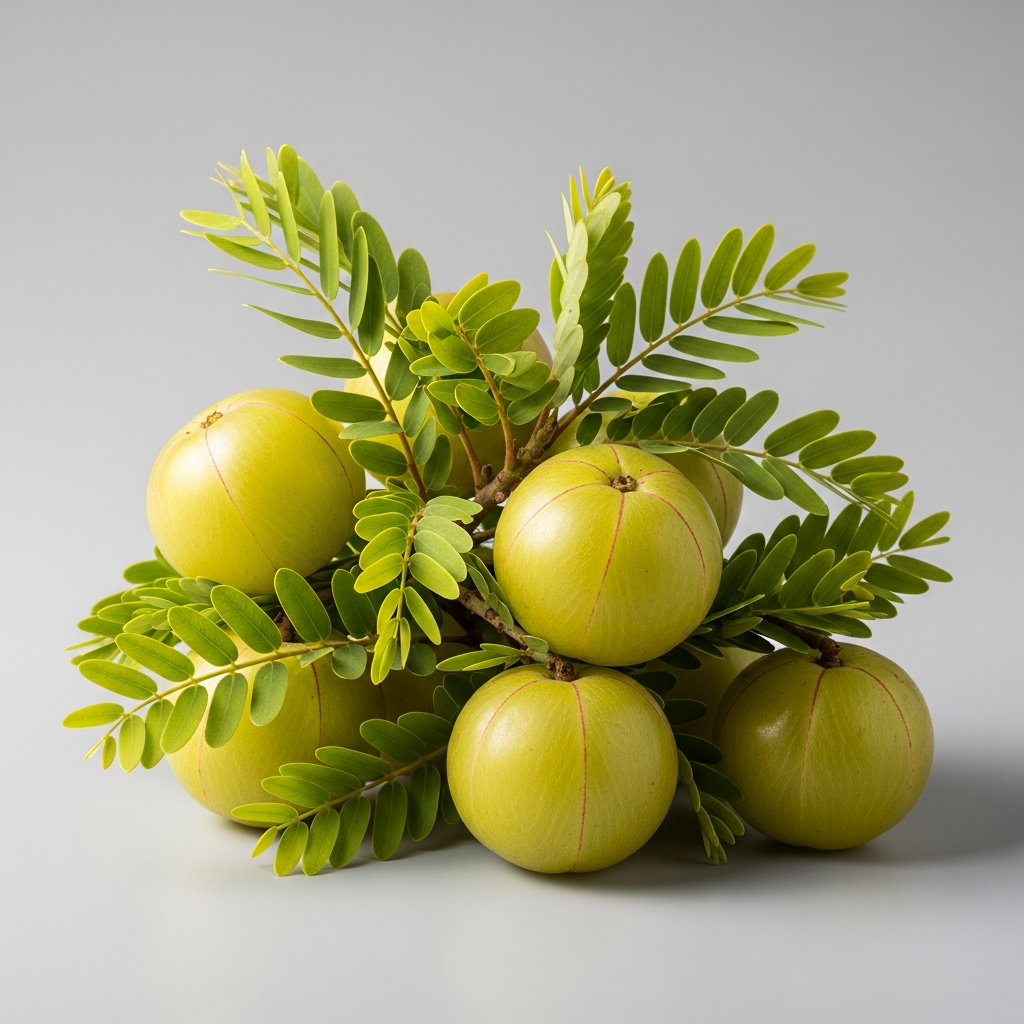 Frische Amla-Früchte (Phyllanthus Emblica), Ausgangsmaterial für den Pulverextrakt 10:1