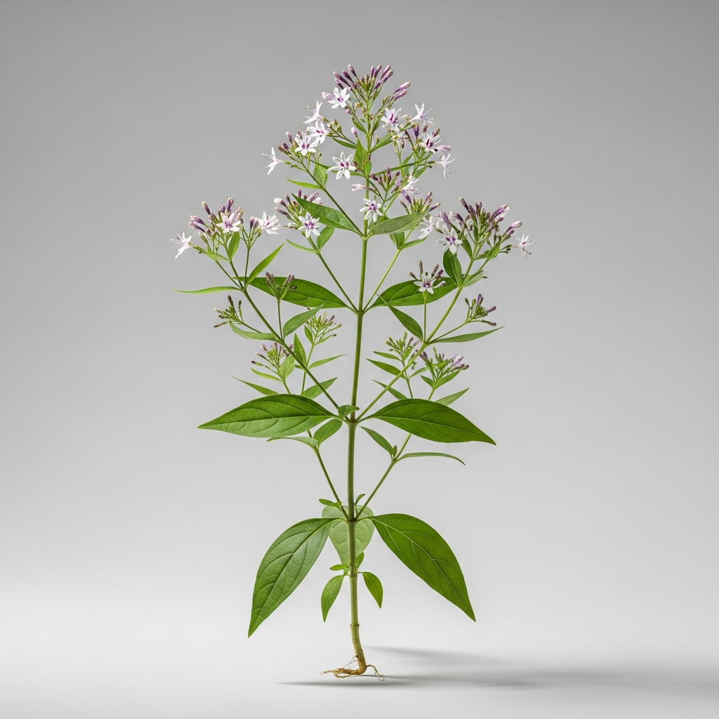 Andrographis paniculata Pflanze mit Blaettern und Blueten als Rohstoff fuer den Andrographis Pulverextrakt 10:1