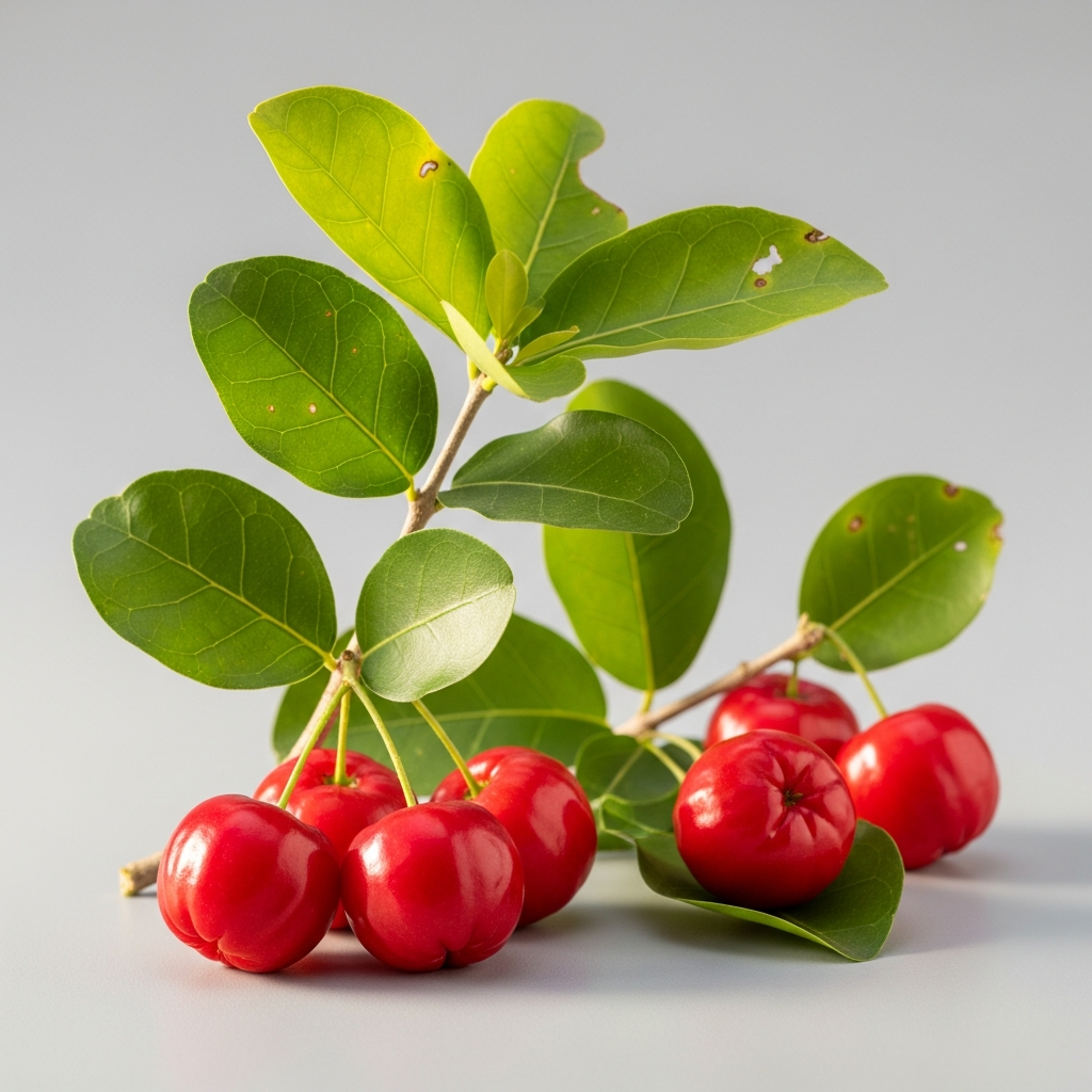 Reife Acerola-Früchte (Malpighia glabra), Ausgangsmaterial für den Acerola Pulverextrakt 10:1